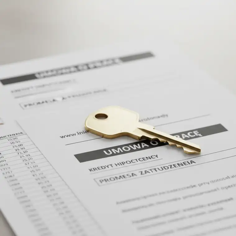 Para analizuje dokumenty do kredytu hipotecznego przy umowie o pracę na czas określony, omawiając stabilność dochodów i wymagania banku