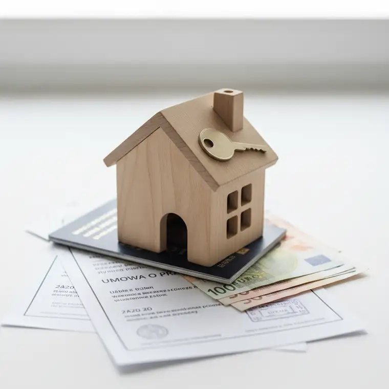 Młoda para wracająca z emigracji omawia kredyt hipoteczny z doradcą, planując zakup mieszkania w Polsce na bazie udokumentowanych zagranicznych dochodów