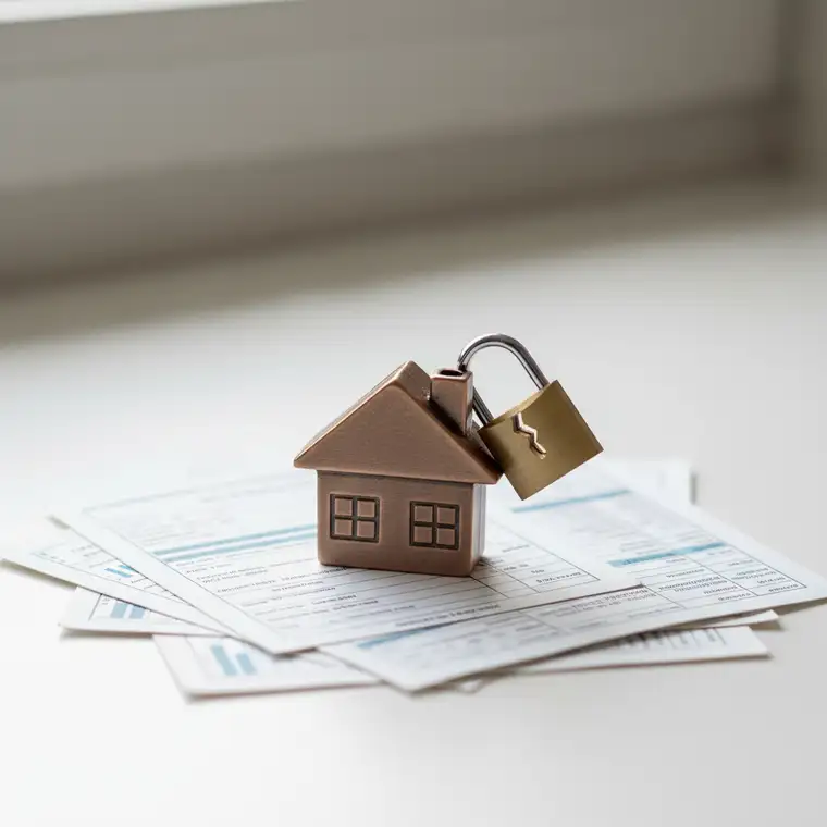 Para analizująca umowę kredytu hipotecznego na zakup mieszkania od dewelopera w upadłości, omawiająca ryzyko i zabezpieczenia z doradcą