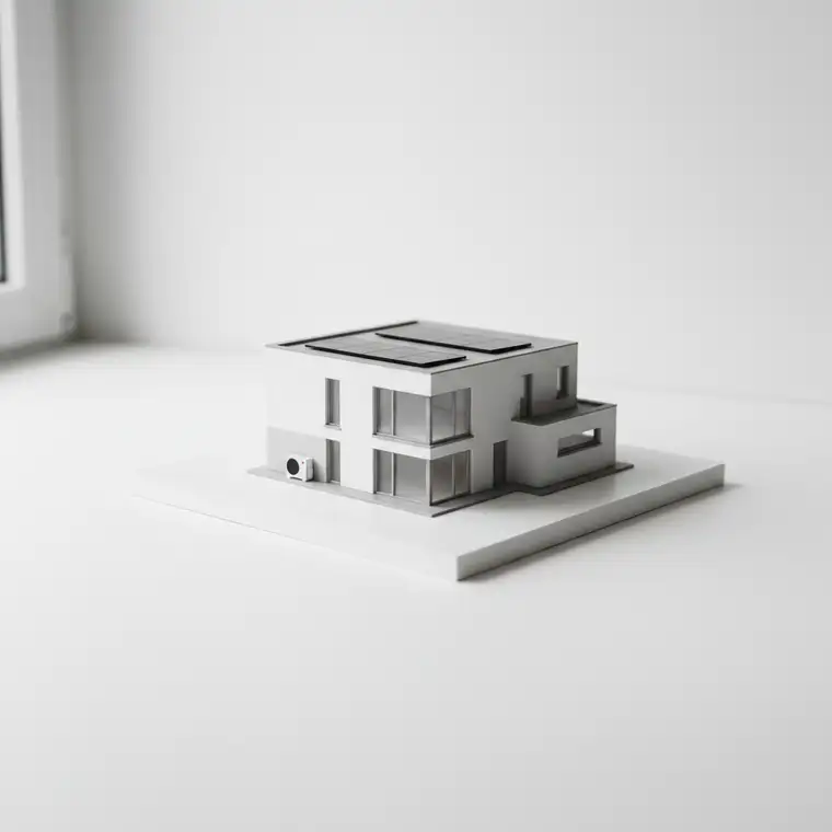 Para planująca kredyt hipoteczny na dom energooszczędny 120 m², przeglądająca kosztorys budowy i analizująca zdolność kredytową w nowoczesnym, jasnym wnętrzu