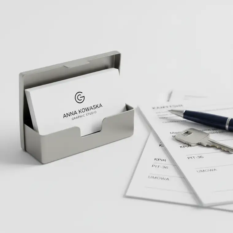 Młody przedsiębiorca omawia z doradcą bankowym zdolność kredytową przy dochodzie z działalności gospodarczej do 2 lat, analizując dokumenty finansowe